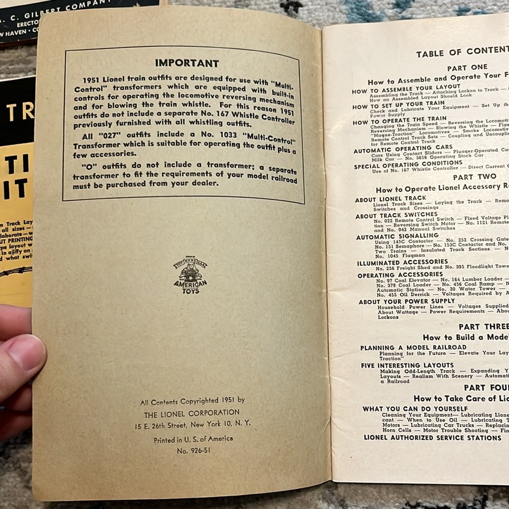 Vintage Train Instruction Books Collection 1950s Lionel & Gilbert American Flyer - Picture 7 of 16